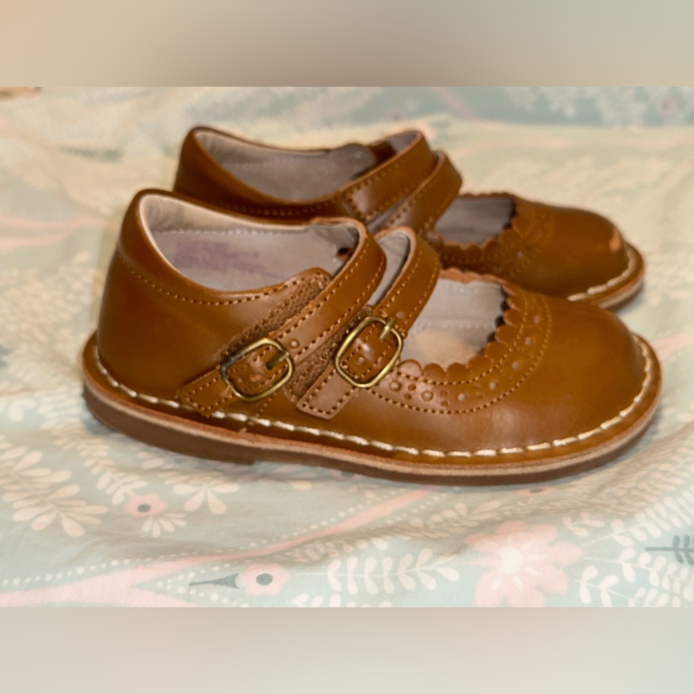 Brown Leather Kids Shoes